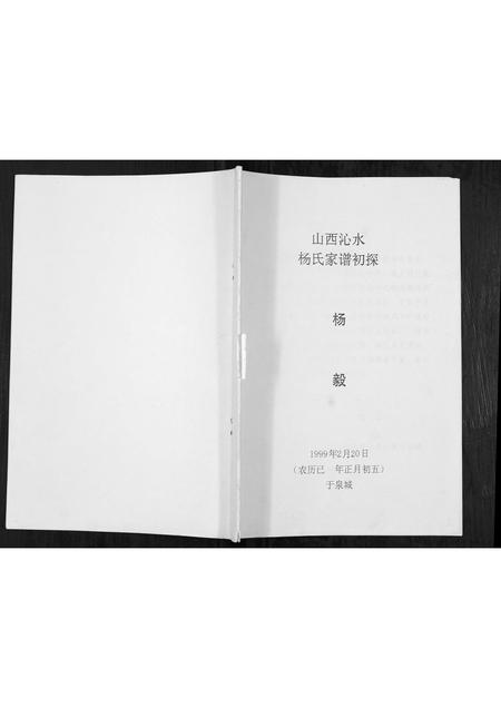 山西杨氏-山西沁水杨氏家谱初探[不分卷].pdf电子版缩略图