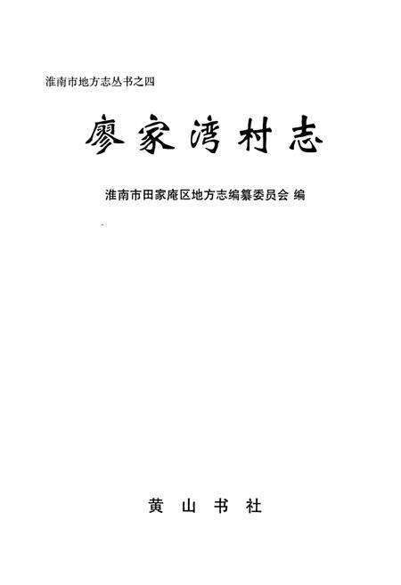 《廖家湾村志》.pdf电子版_安徽省志预览图1