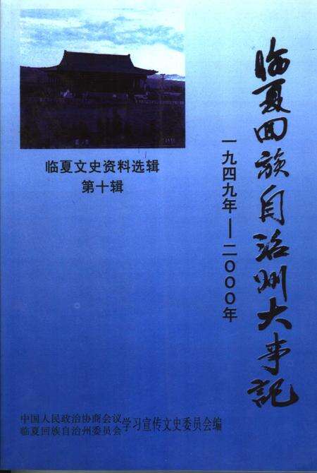《临夏文史资料选辑  第10辑  临夏回族自治州大事记  1949年-2000年》.pdf电子版_甘肃省志缩略图
