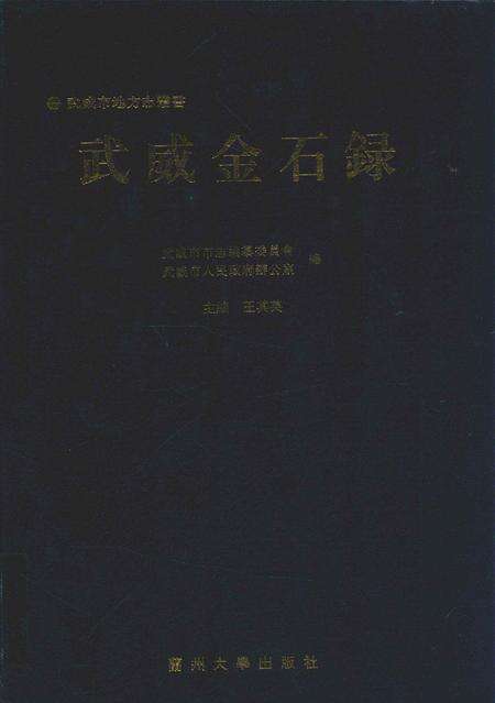 《武威金石录》.pdf电子版_甘肃省志缩略图
