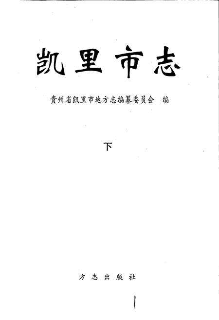 《凯里市志 下》.pdf电子版_贵州省志预览图1