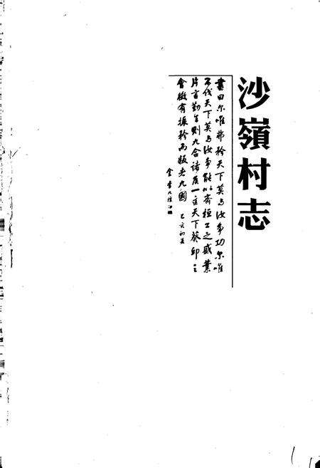 《沙岭村志》.pdf电子版_河南省志预览图1