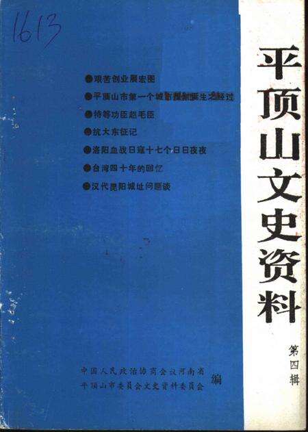 《平顶山文史资料  第4辑  白朗起义》.pdf电子版_河南省志缩略图