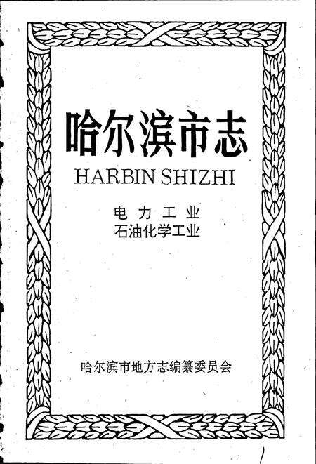 《哈尔滨市志 电力工业 石油化学工业 8》.pdf电子版_黑龙江省志预览图1