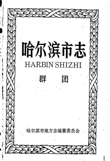 《哈尔滨市志 群团31》.pdf电子版_黑龙江省志预览图1