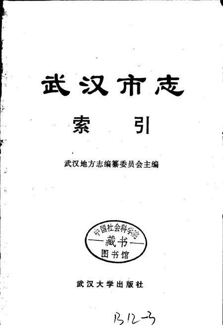 《武汉市志 索引（下）》.pdf电子版_湖北省志预览图1