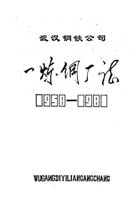 《武汉钢铁公司 一炼钢厂志》.pdf电子版_湖北省志预览图1