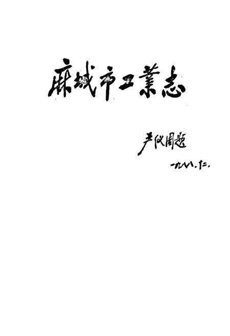 《《麻城市工业志》》.pdf电子版_湖北省志预览图1