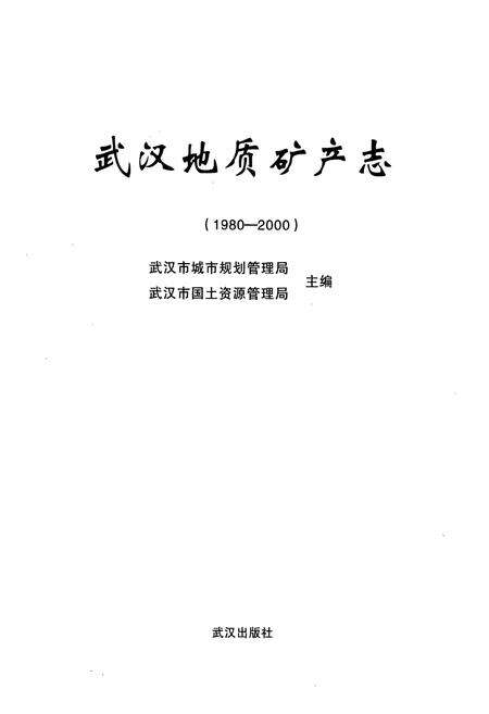 《《武汉地质矿产志》(1980-2000)》.pdf电子版_湖北省志预览图1