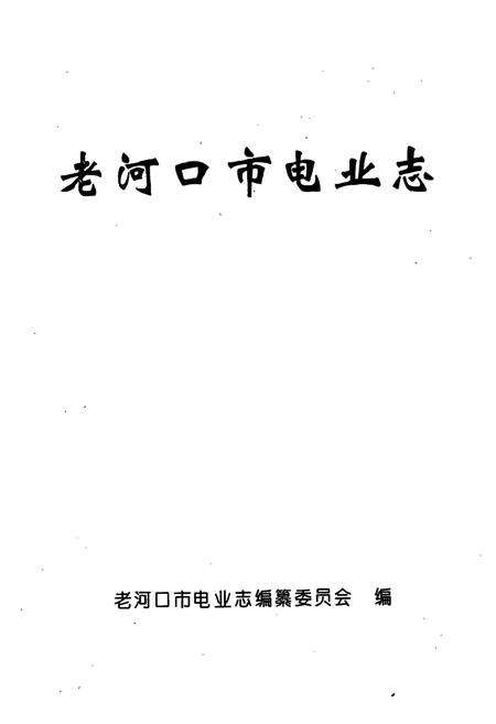 《《老河口市电业志》》.pdf电子版_湖北省志预览图1