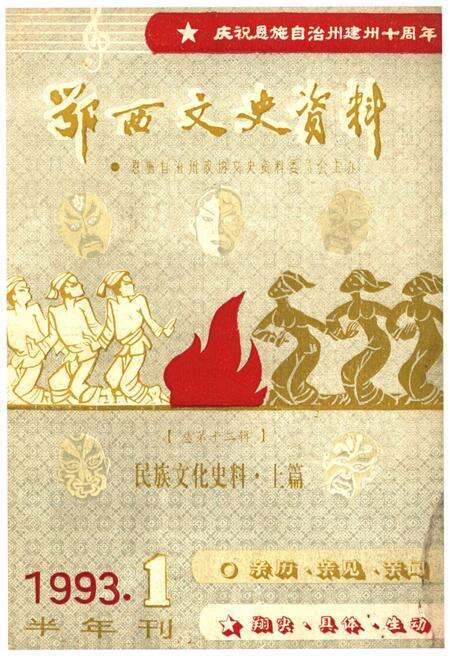 《鄂西文史资料 民族文化史料·上篇 1993年第一辑（总第十二辑）》.pdf电子版_湖北省志缩略图