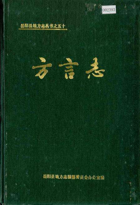 《岳阳县 方言志》.pdf电子版_湖南省志缩略图