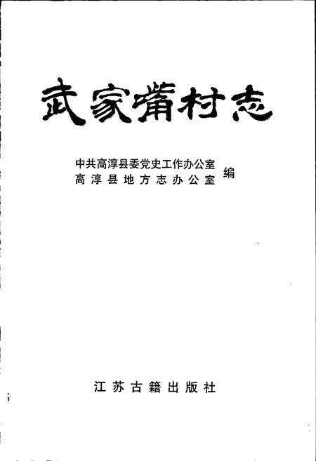 《武家嘴村志》.pdf电子版_江苏省志预览图1