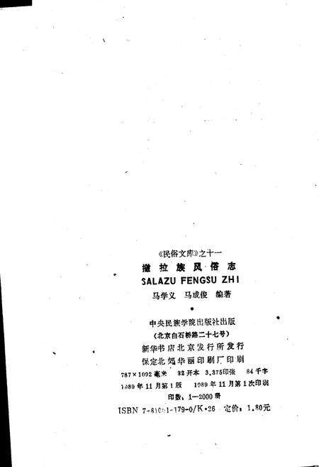 《撒拉族风俗志》.pdf电子版_其他志预览图2