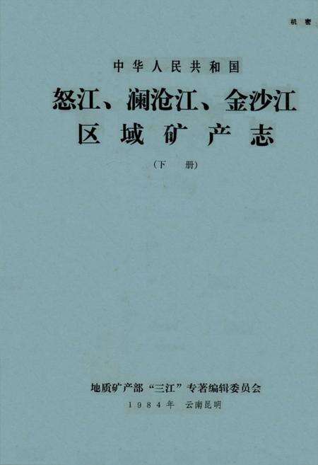 《怒江、澜沧江、金沙江区域矿产志(下册)》.pdf电子版_其他志缩略图