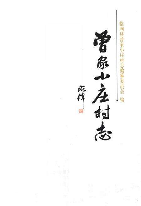 《曾家小庄村志》.pdf电子版_山东省志预览图1