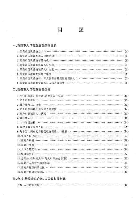 《西安市2000年人口普查资料 第一册》.pdf电子版_陕西省志预览图4