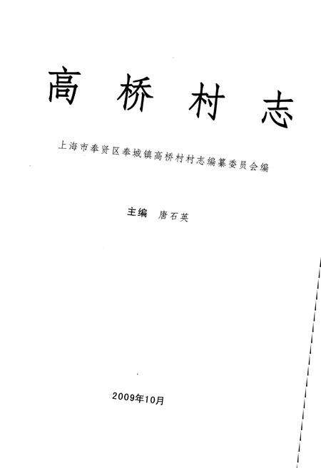 《高桥村志》.pdf电子版_上海市志预览图1