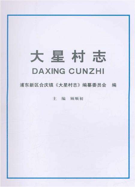《大星村志》.pdf电子版_上海市志预览图1
