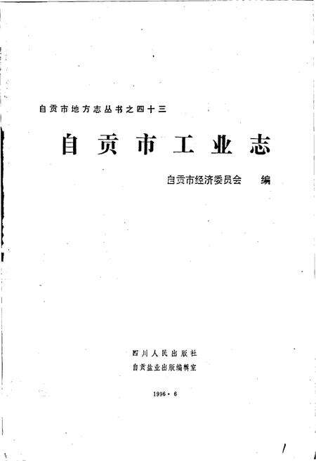 《自贡市工业志》.pdf电子版_四川省志预览图1