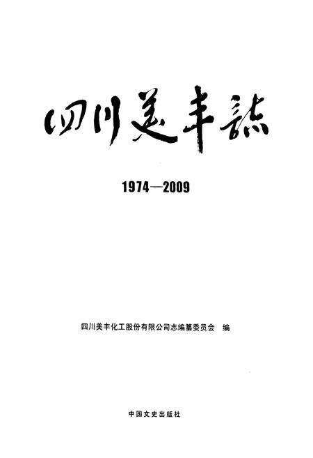 《《四川美丰志(1974-2009)》》.pdf电子版_四川省志预览图1