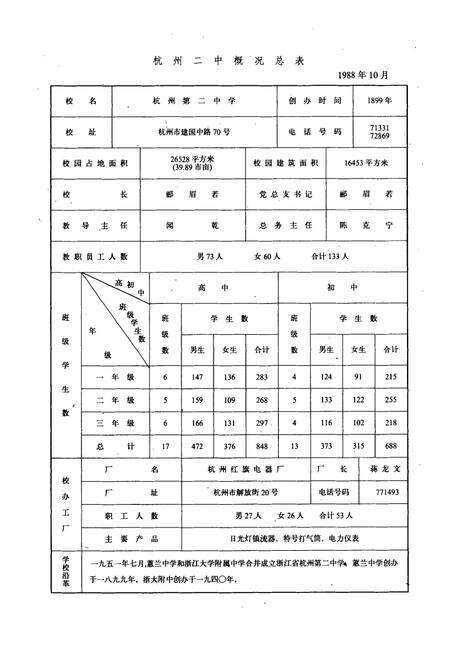 《杭州二中校志 杭州二中校庆九十周年(1899-1989)》.pdf电子版_浙江省志预览图3