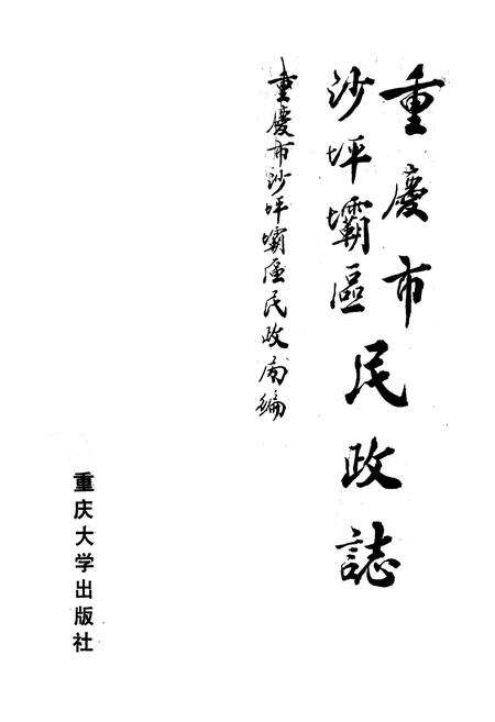 《重庆市沙坪坝区民政志》.pdf电子版_重庆市志预览图1