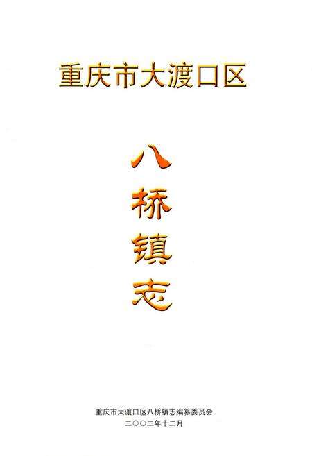 《重庆市大渡口区八桥镇志》.pdf电子版_重庆市志预览图1
