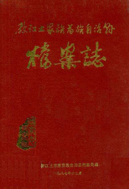 《黔江土家族苗族自治县档案志》.pdf电子版_重庆市志缩略图