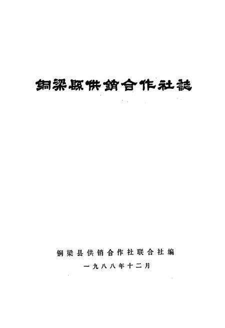《铜梁县供销合作社志》.pdf电子版_重庆市志预览图1