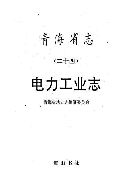 《青海省志 电力工业志》.pdf电子版_青海省志预览图1