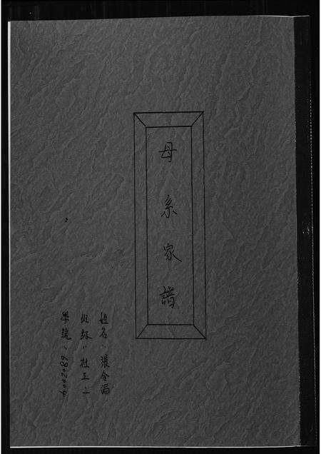 福建王氏族谱-王氏母系家谱.pdf电子版缩略图