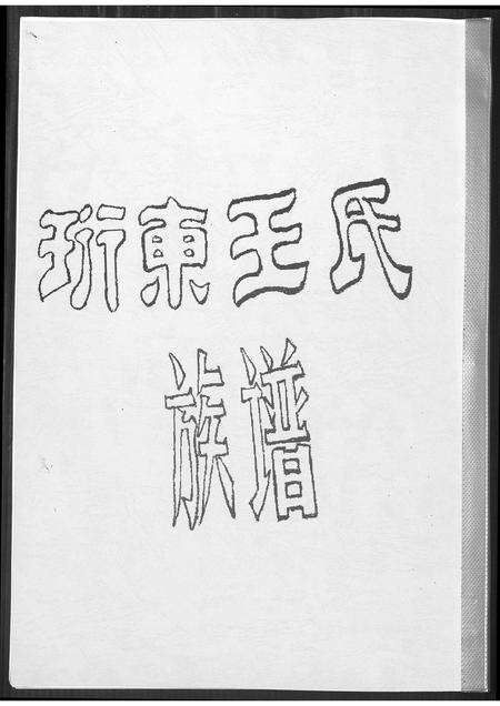 福建王氏族谱-珩东王氏族谱.pdf电子版缩略图