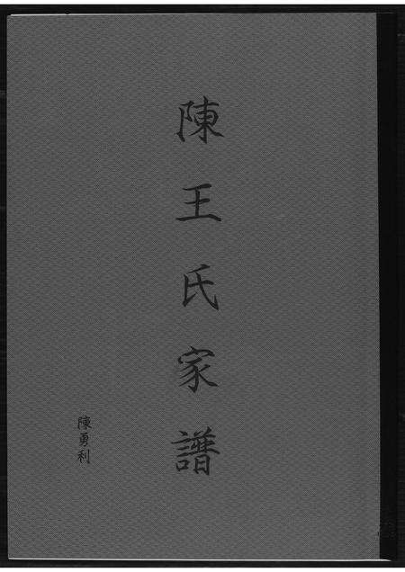 福建陈氏族谱-陈王氏家谱.pdf电子版缩略图