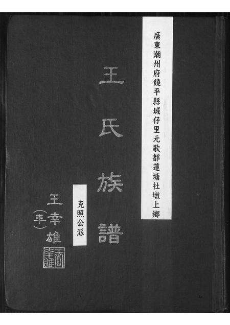 广东王氏族谱-王氏族谱.克照公派.pdf电子版缩略图
