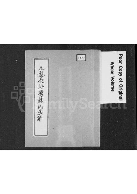 广东苏氏族谱-九龙长沙湾苏氏族谱.pdf电子版缩略图