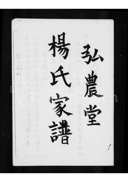 广东杨氏族谱-杨氏家谱 _ 弘农堂.pdf电子版缩略图