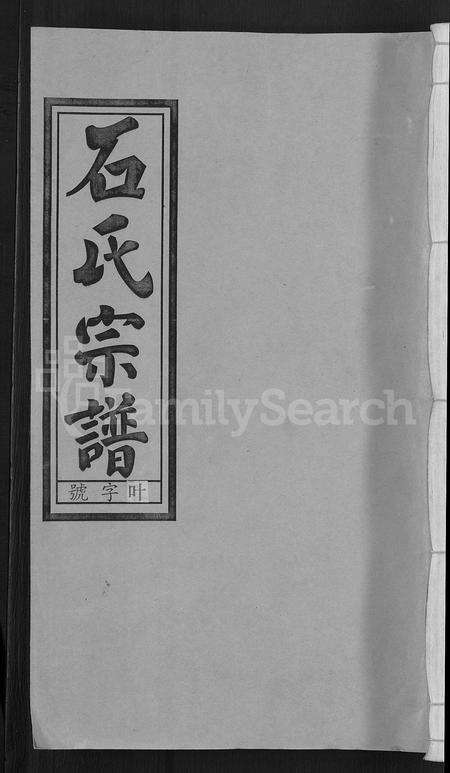 安徽石氏族谱-石氏宗谱 [27卷,首末各1卷].pdf电子版缩略图