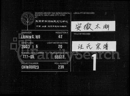 安徽汪氏族谱-汪氏宗谱 [12卷,首4卷].pdf电子版缩略图