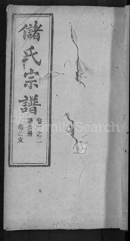安徽储氏族谱-储氏宗谱 [残卷].pdf电子版缩略图