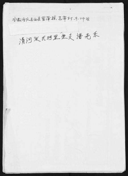 安徽张氏族谱-张氏支谱.pdf电子版缩略图