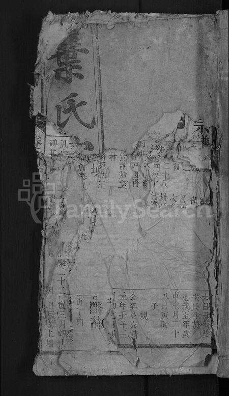 安徽叶氏族谱-叶氏宗谱 [残卷].pdf电子版缩略图