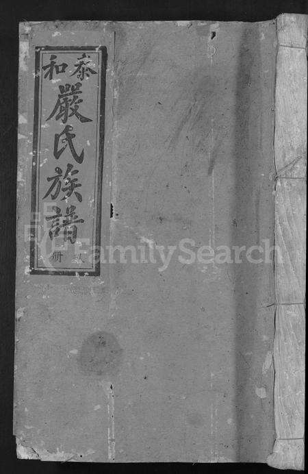 江西严氏族谱-泰和城头严氏族谱 [卷数不详].pdf电子版缩略图