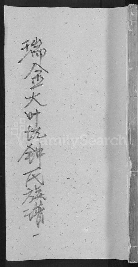 江西锺氏族谱-瑞金大叶坑锺氏族谱 [4卷].pdf电子版缩略图