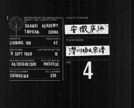 安徽杨氏族谱-杨氏宗谱 [8卷].pdf电子版预览图