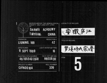 安徽杨氏族谱-杨氏宗谱 [8卷首2卷末1卷].pdf电子版预览图