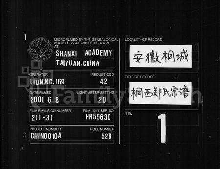 安徽郑氏族谱-郑氏宗谱 [8卷,及卷首末].pdf电子版预览图