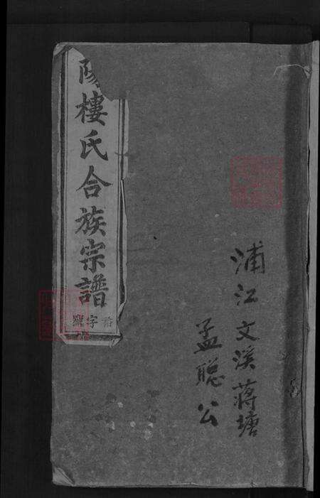 浙江省金华市浦江县楼氏族谱-浦阳楼氏合族宗谱.pdf电子版缩略图