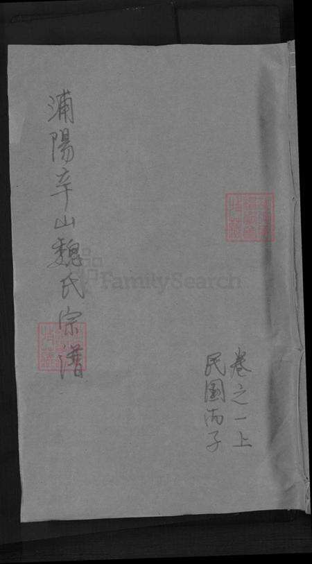 浙江省金华市浦江县魏氏族谱-浦阳魏氏宗谱.pdf电子版缩略图