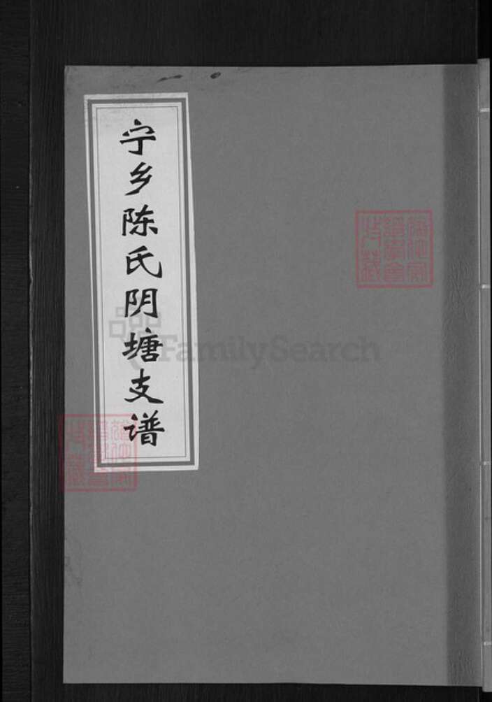 湖南省长沙市宁乡市陈氏聚奎堂族谱-宁乡陈氏阴塘支谱.pdf电子版缩略图
